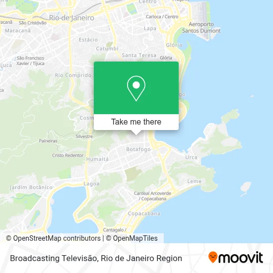 Broadcasting Televisão map