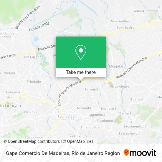 Gape Comercio De Madeiras map