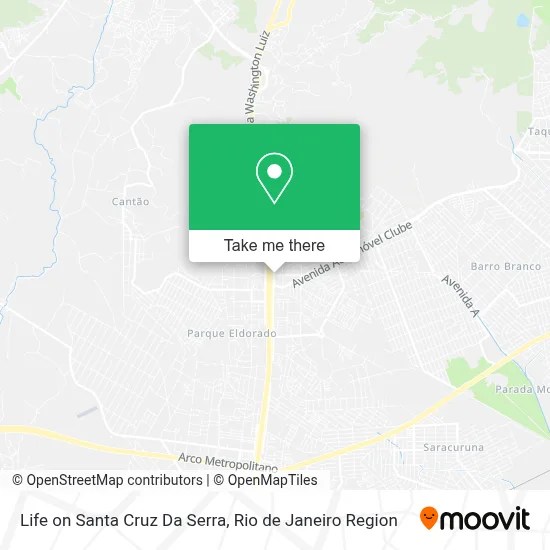 Life on Santa Cruz Da Serra map