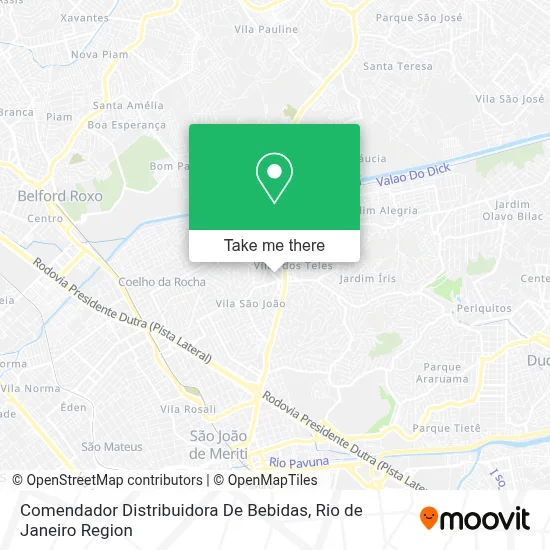 Comendador Distribuidora De Bebidas map