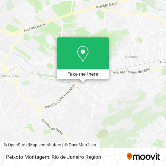 Peixoto Montagem map