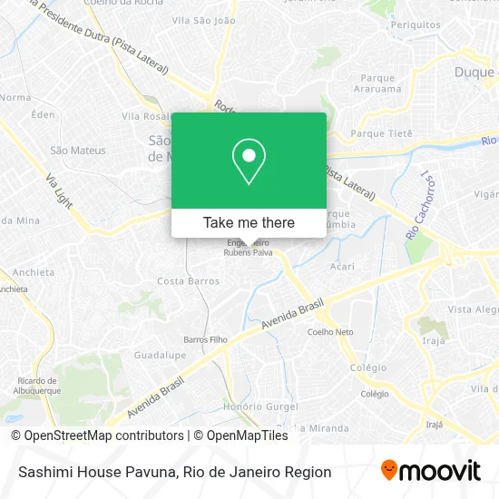 Sashimi House Pavuna map