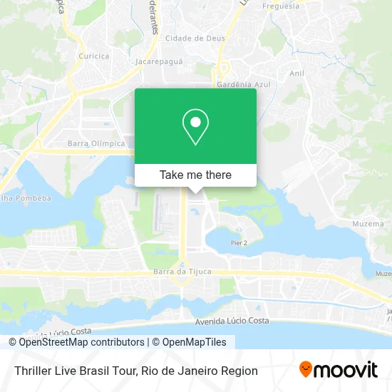 Thriller Live Brasil Tour map