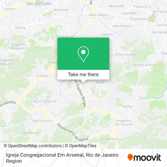 Igreja Congregacional Em Arsenal map