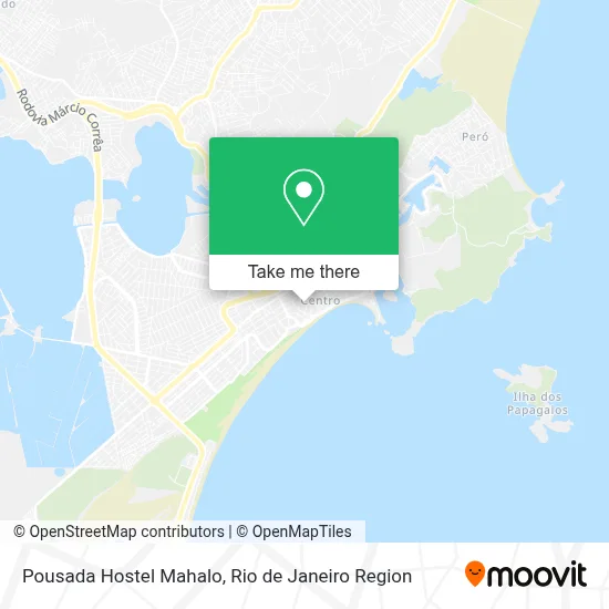 Pousada Hostel Mahalo map