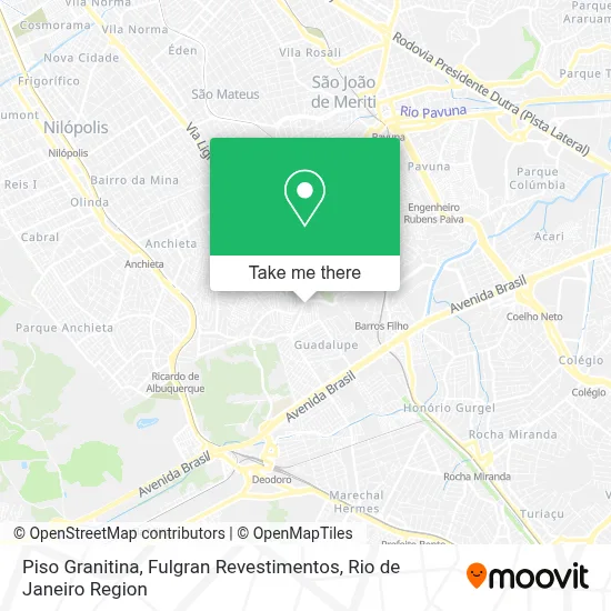Piso Granitina, Fulgran Revestimentos map