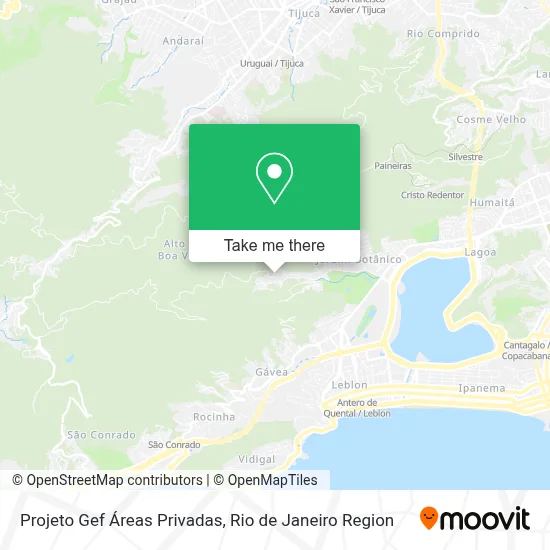 Projeto Gef Áreas Privadas map