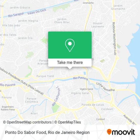 Ponto Do Sabor Food map