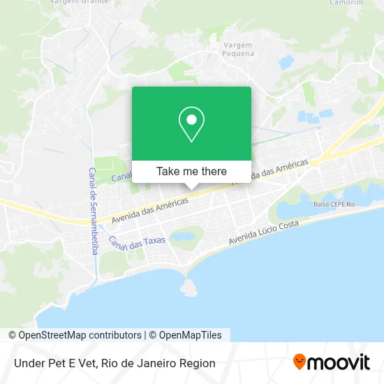 Under Pet E Vet map