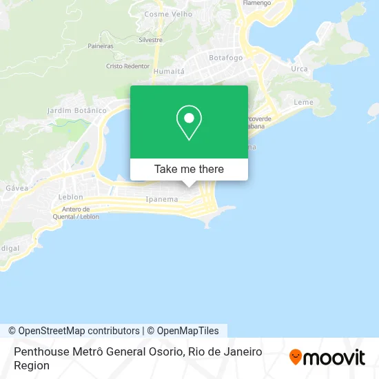 Penthouse Metrô General Osorio map