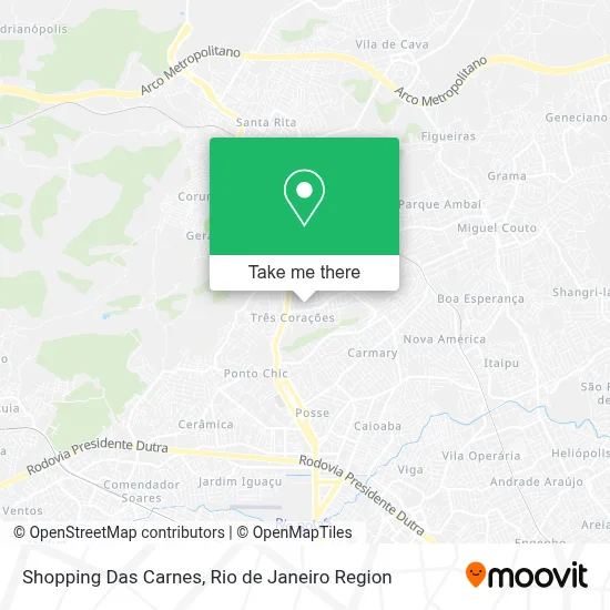Shopping Das Carnes map