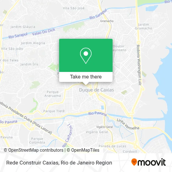 Rede Construir Caxias map