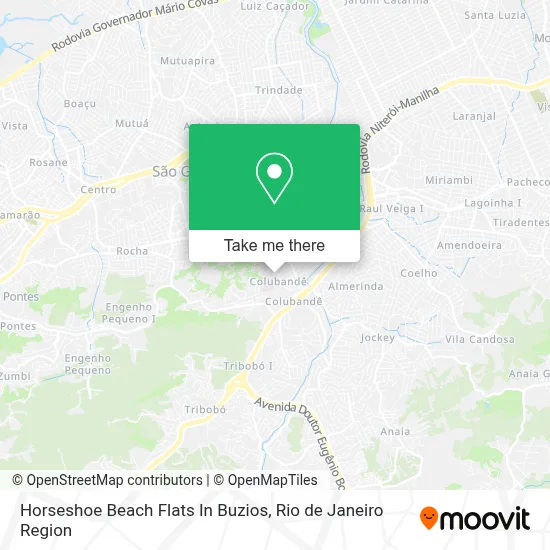 Horseshoe Beach Flats In Buzios map
