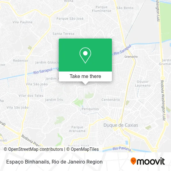 Espaço Binhanails map