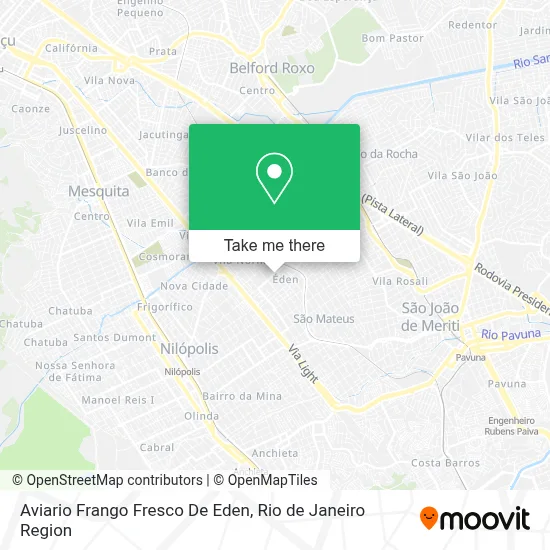 Aviario Frango Fresco De Eden map