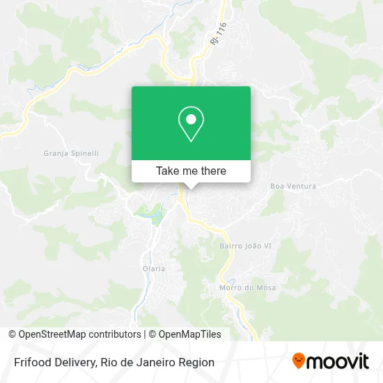 Frifood Delivery map