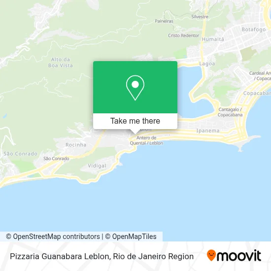Pizzaria Guanabara Leblon map