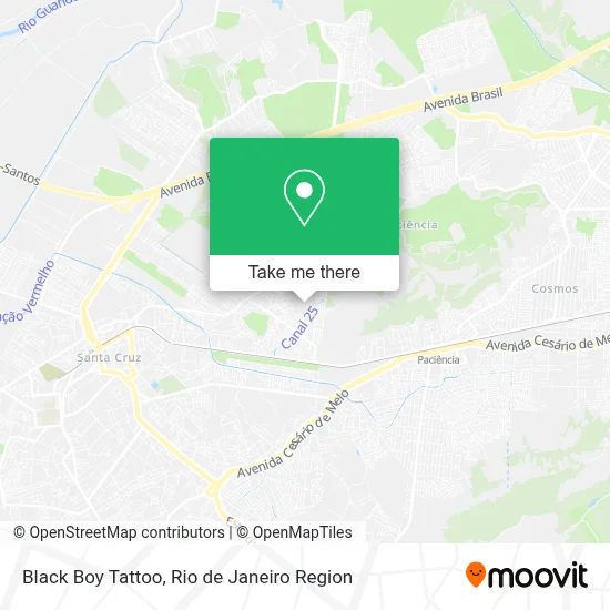 Black Boy Tattoo map