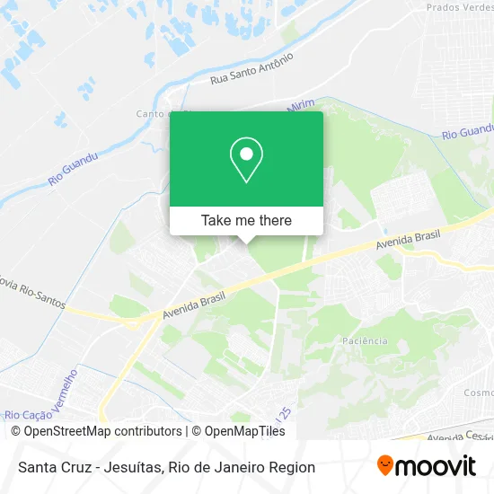 Santa Cruz - Jesuítas map