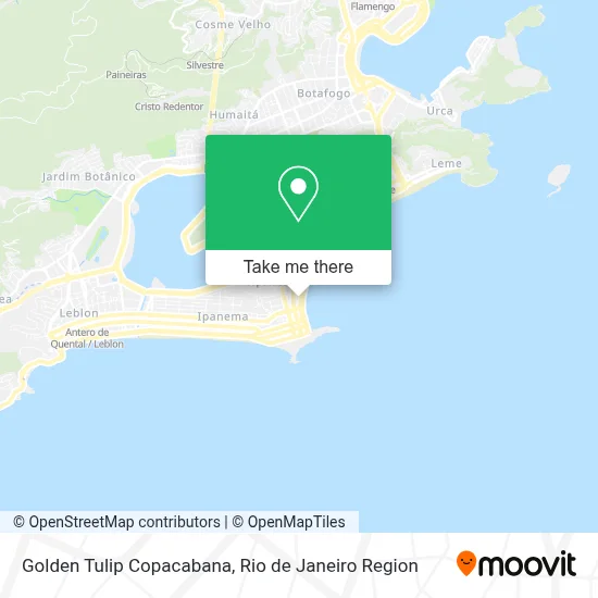 Golden Tulip Copacabana map
