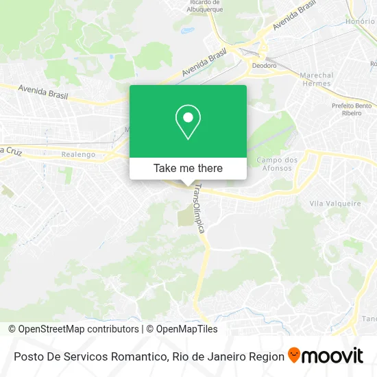 Posto De Servicos Romantico map