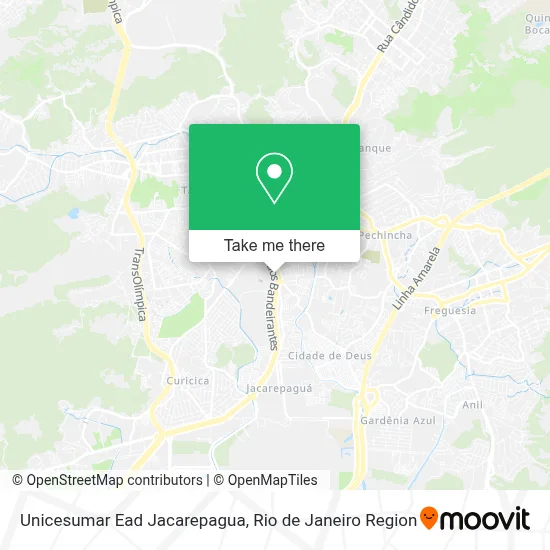 Unicesumar Ead Jacarepagua map