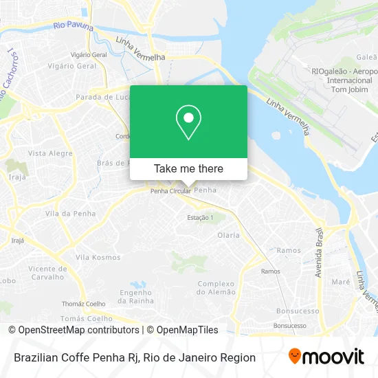 Brazilian Coffe Penha Rj map