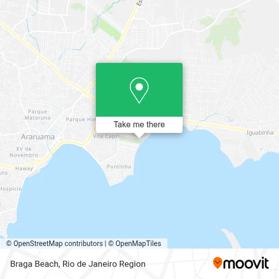 Braga Beach map
