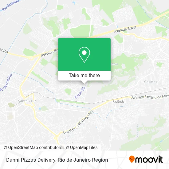 Danni Pizzas Delivery map