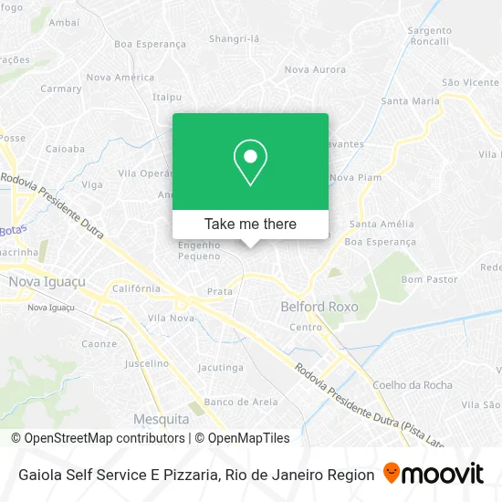 Gaiola Self Service E Pizzaria map