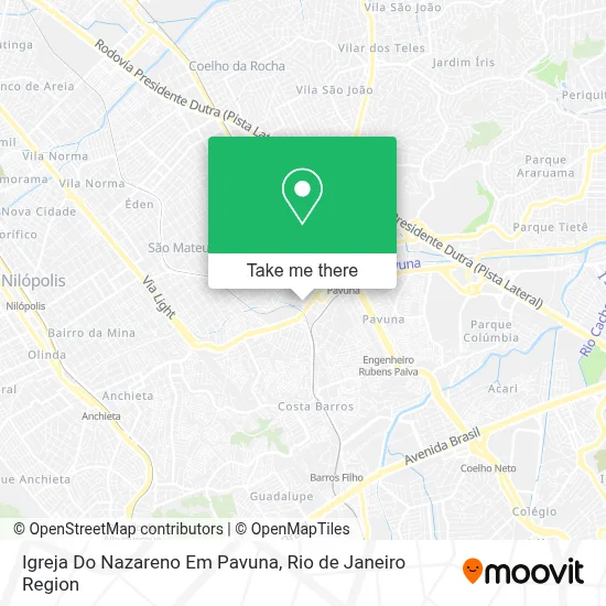 Igreja Do Nazareno Em Pavuna map