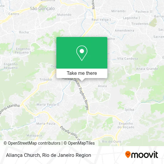 Aliança Church map