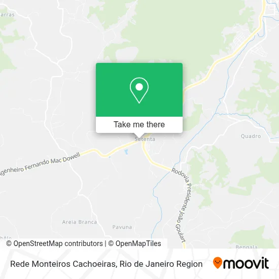 Rede Monteiros Cachoeiras map