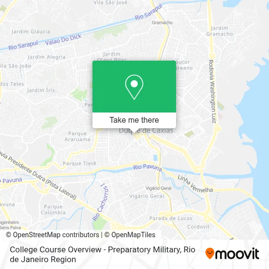 College Course Overview - Preparatory Military map