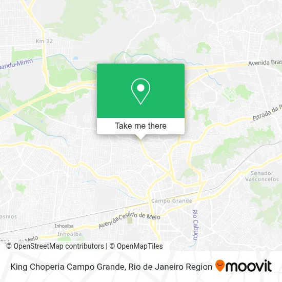 King Choperia Campo Grande map