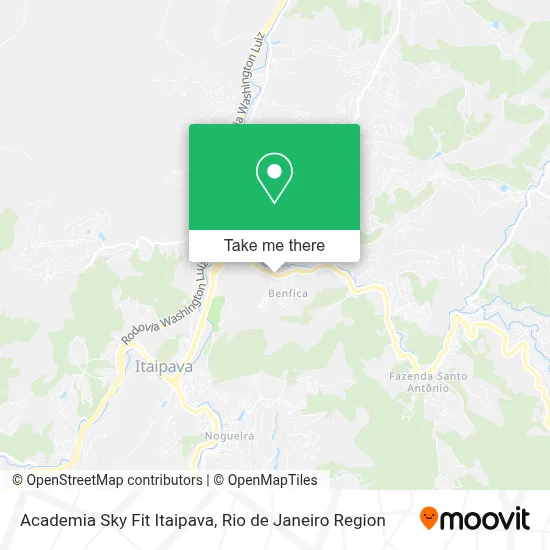 Academia Sky Fit Itaipava map
