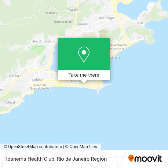 Ipanema Health Club map