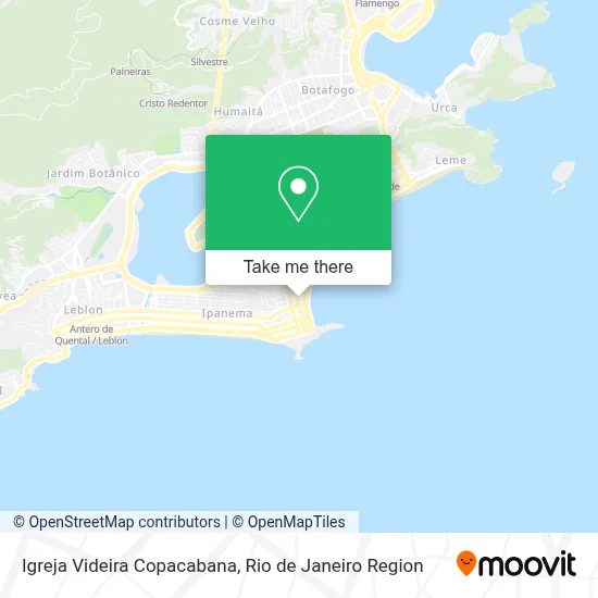 Igreja Videira Copacabana map
