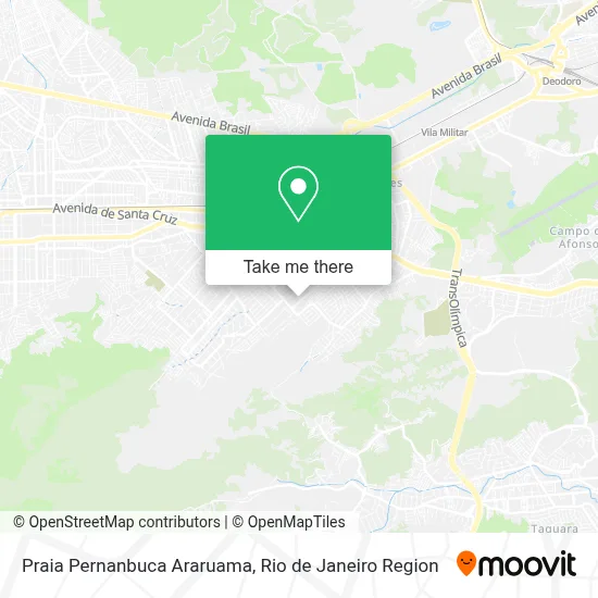 Praia Pernanbuca Araruama map