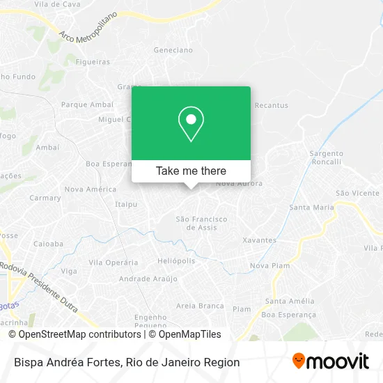 Bispa Andréa Fortes map