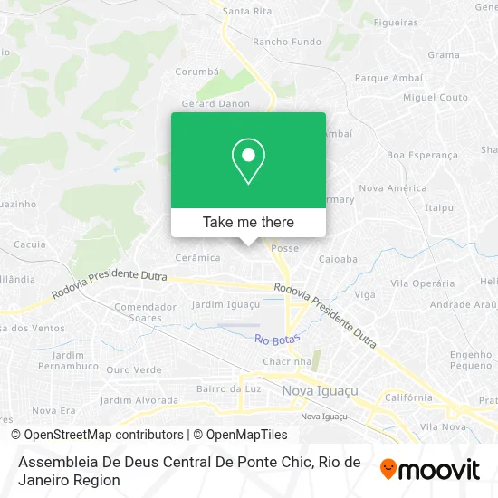 Assembleia De Deus Central De Ponte Chic map
