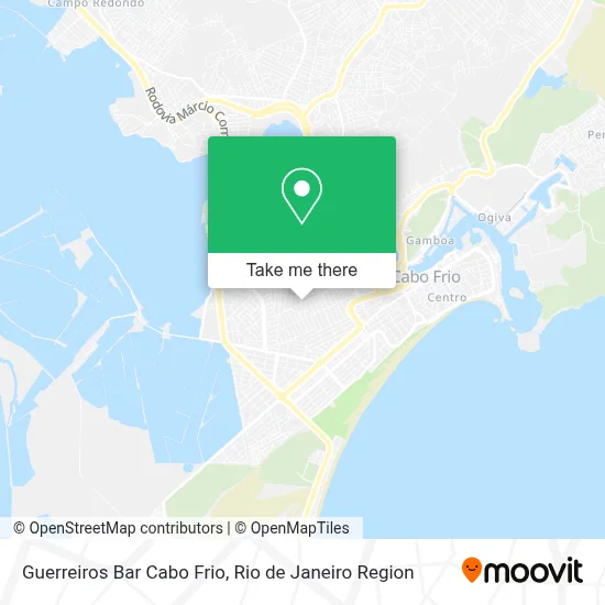 Guerreiros Bar Cabo Frio map