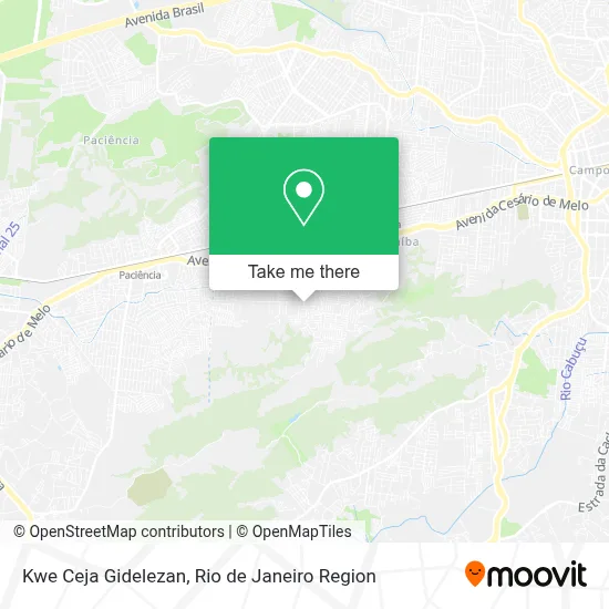 Kwe Ceja Gidelezan map