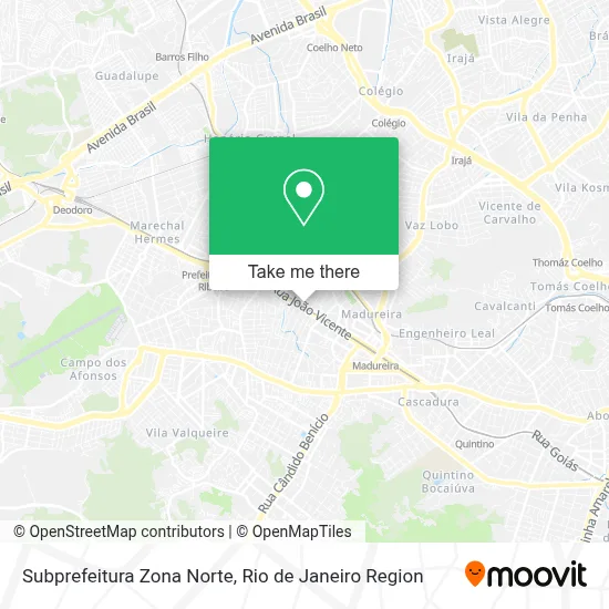 Subprefeitura Zona Norte map