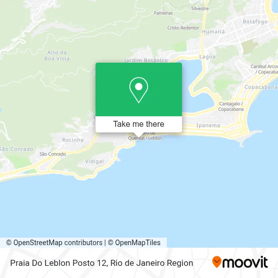 Praia Do Leblon Posto 12 map