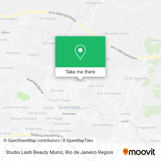 Studio Lash Beauty Muniz map