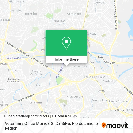 Veterinary Office Monica G. Da Silva map