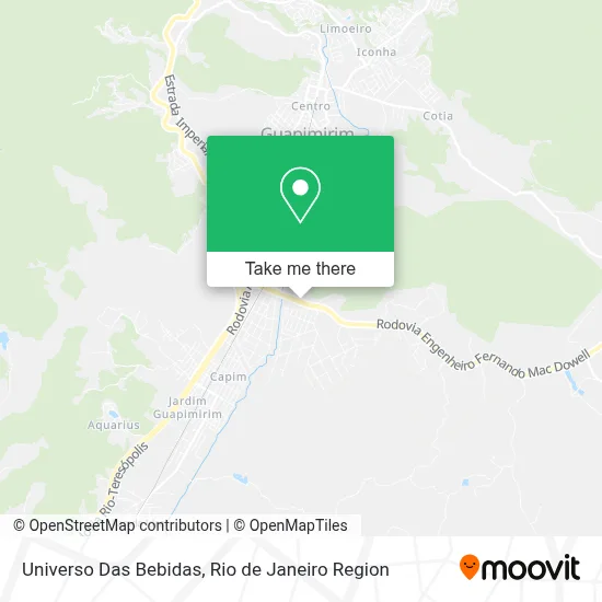Universo Das Bebidas map