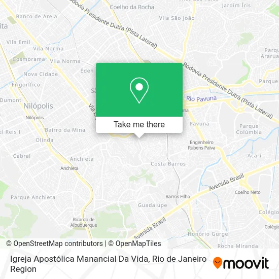 Igreja Apostólica Manancial Da Vida map