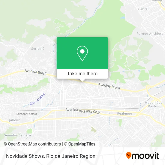 Novidade Shows map